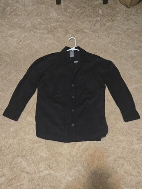Matty M Black Corduroy Button Jacket